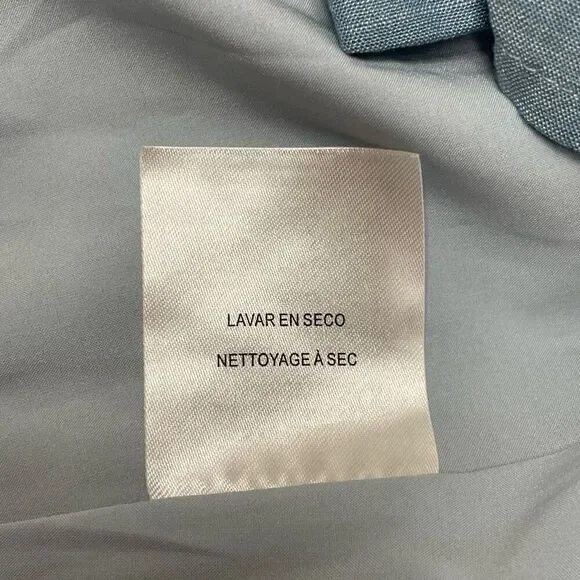 Gal Meets Glam Collection Button Front Surplice Dress Blue With White Stripes Si - Picture 11 of 14